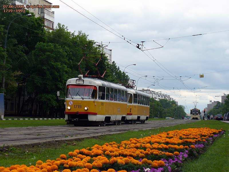 Москва, Tatra T3SU № 1719