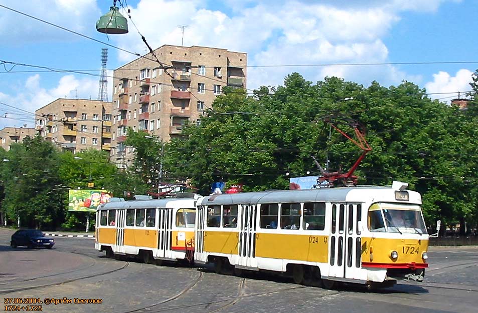 Москва, Tatra T3SU № 1724