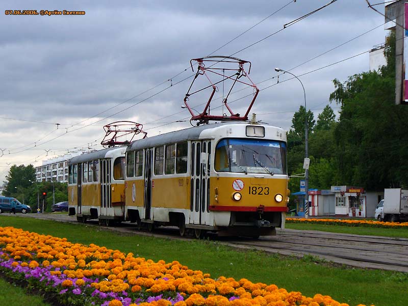 Москва, Tatra T3SU № 1823