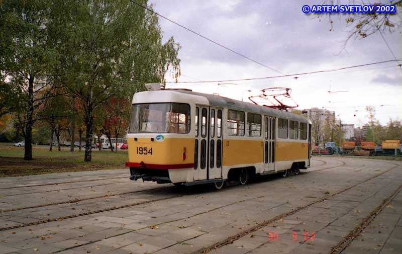 Moscow, Tatra T3SU № 1954