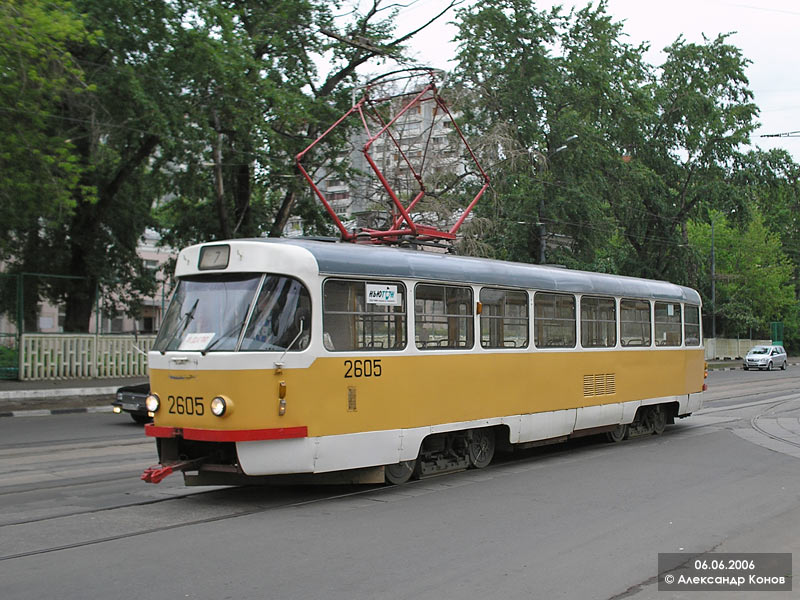 Moscow, Tatra T3SU № 2605