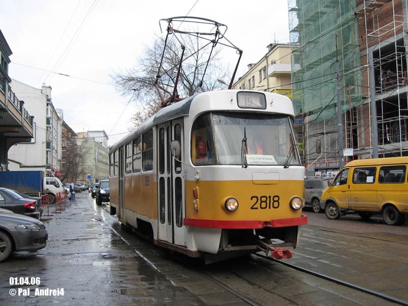 Москва, Tatra T3SU № 2818