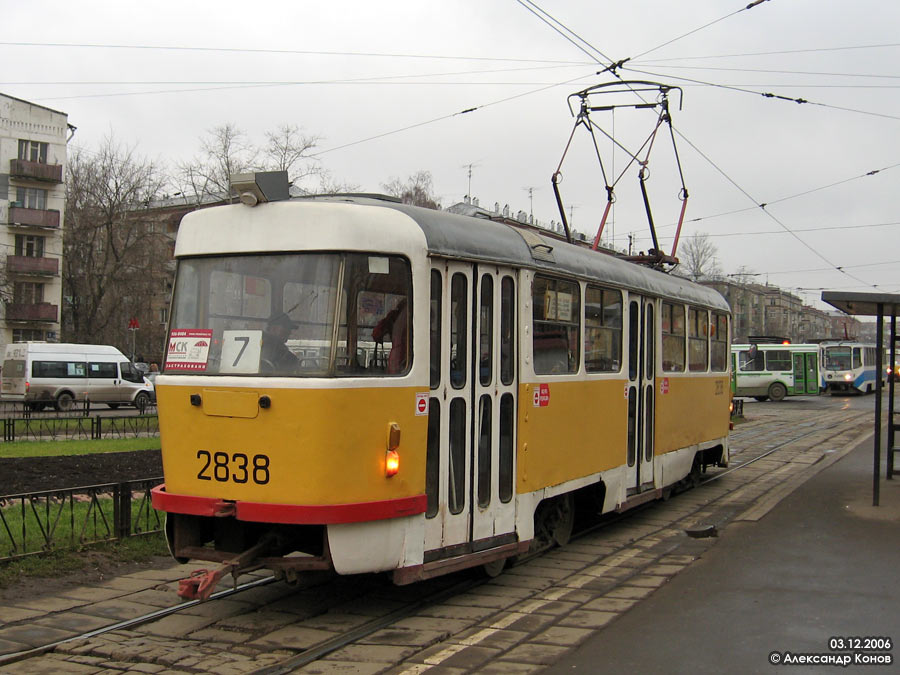 Moscow, Tatra T3SU # 2838