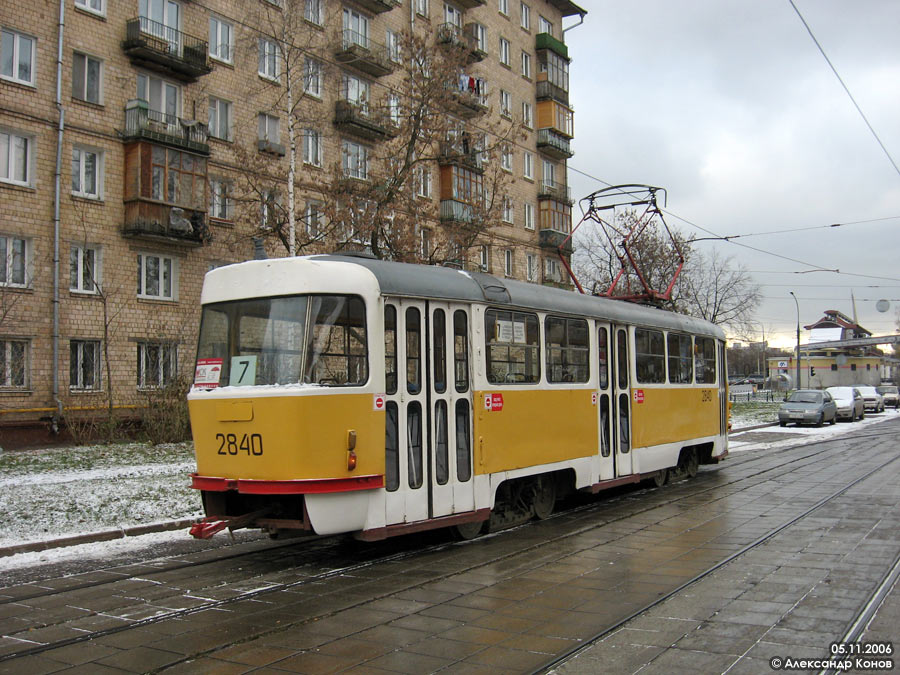 Moscow, Tatra T3SU № 2840