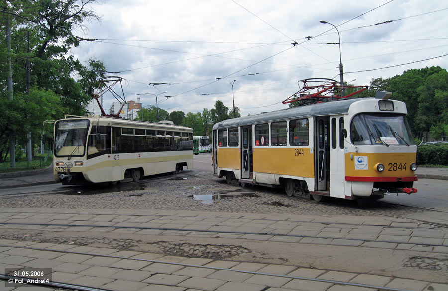 Москва, 71-619КС № 4276; Москва, Tatra T3SU № 2844