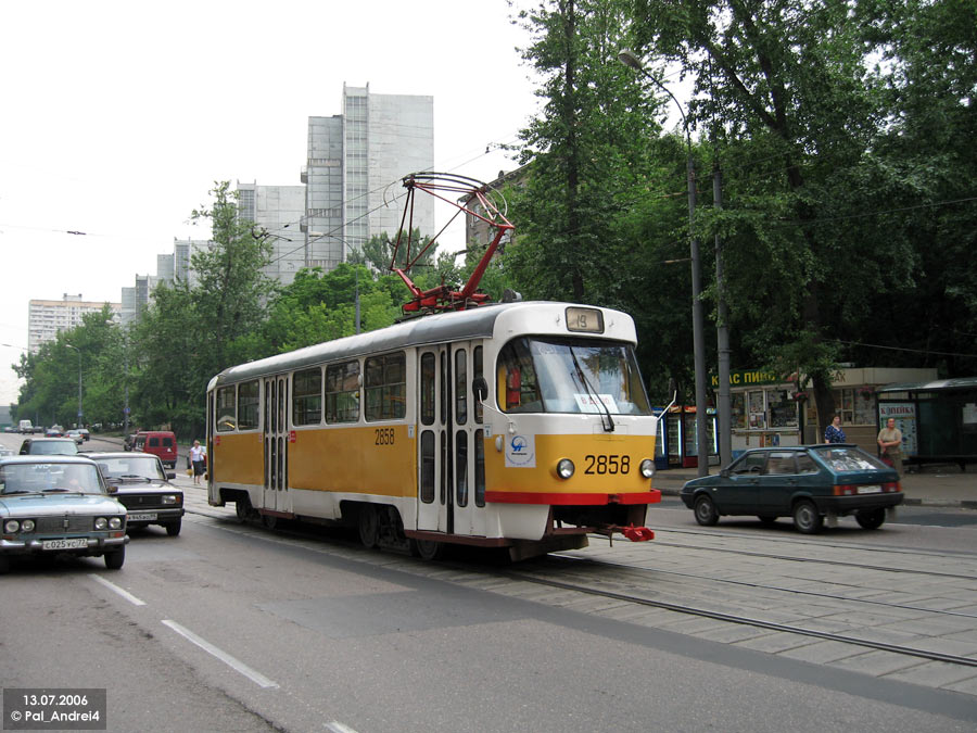 Москва, Tatra T3SU № 2858