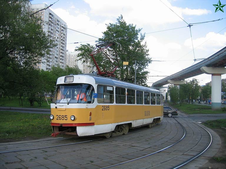 Moscow, Tatra T3SU № 2685