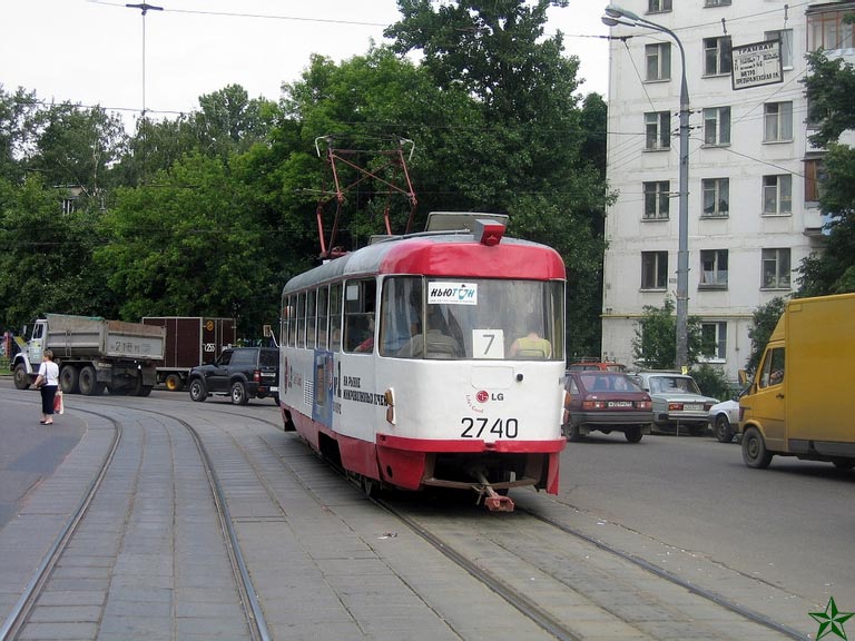 Moscow, Tatra T3SU # 2740