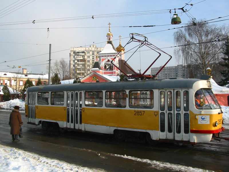 Москва, Tatra T3SU № 2857