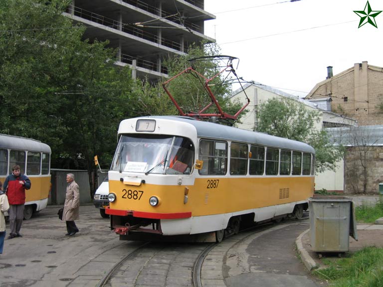 Москва, Tatra T3SU № 2887