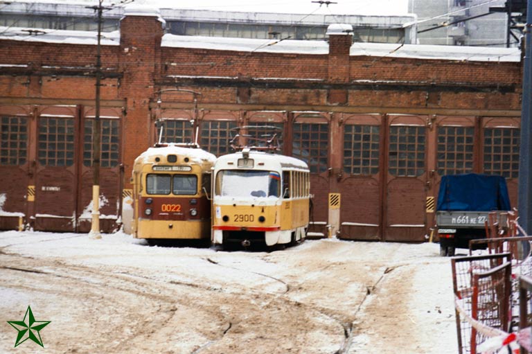 Москва, МТВ-82 № 0022; Москва, Tatra T3SU № 2900; Москва — Трамвайно-ремонтный завод (ТРЗ)