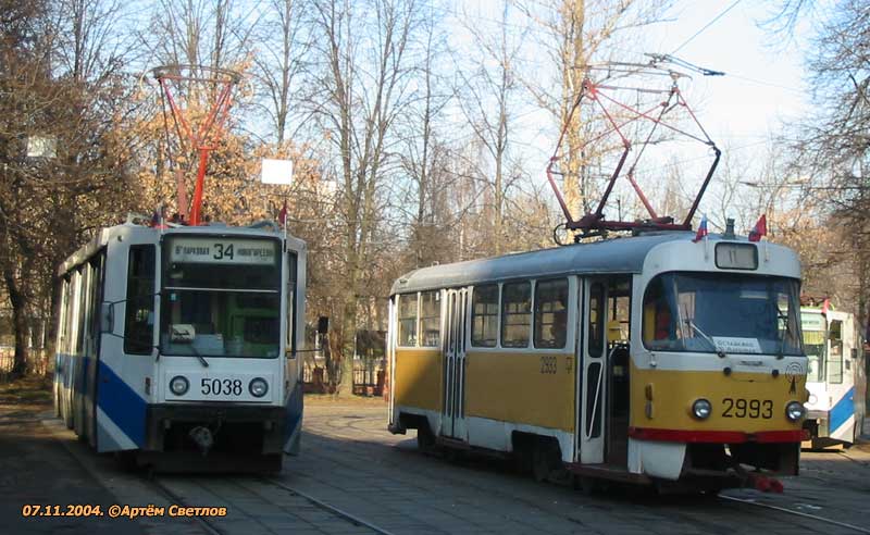 Москва, 71-608К № 5038; Москва, Tatra T3SU № 2993