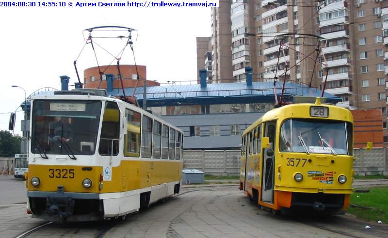 Москва, Tatra T7B5 № 3325; Москва, Tatra T3SU № 3577