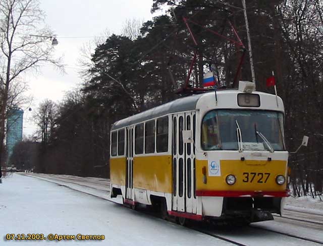 Москва, Tatra T3SU № 3727