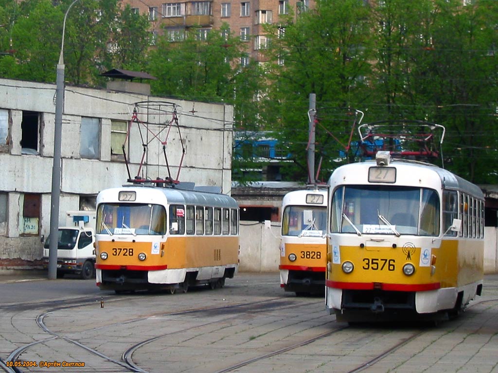 Москва, Tatra T3SU № 3728; Москва, Tatra T3SU № 3576