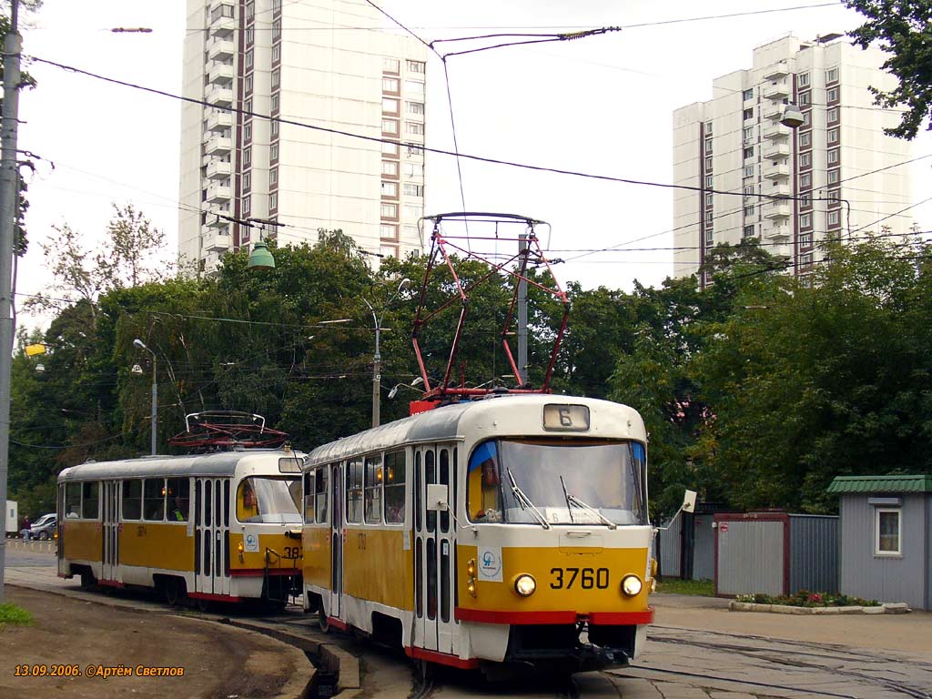 Москва, Tatra T3SU № 3760