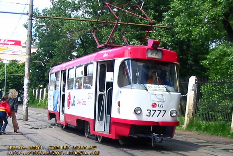 Москва, Tatra T3SU № 3777