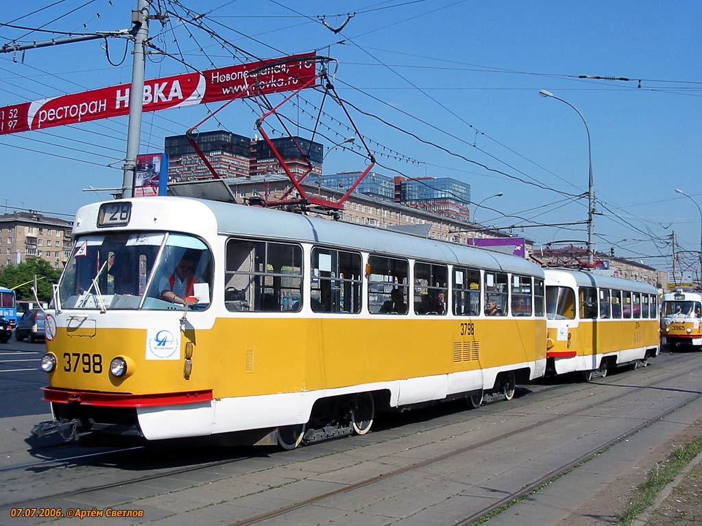 Москва, Tatra T3SU № 3798