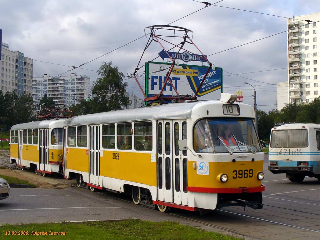 Moscow, Tatra T3SU # 3969