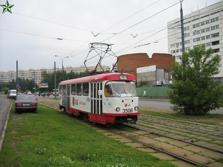 Москва, Tatra T3SU № 3506