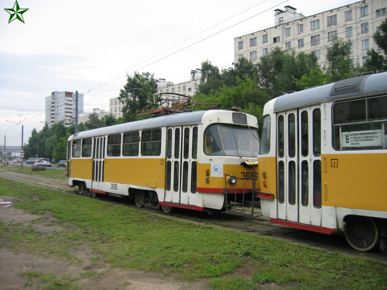 Москва, Tatra T3SU № 3656