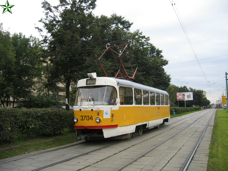 Москва, Tatra T3SU № 3704