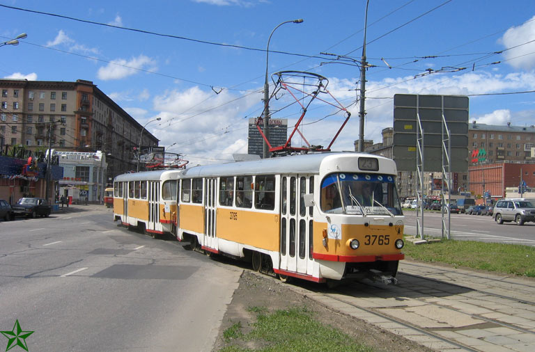 Москва, Tatra T3SU № 3765