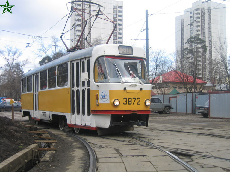 Moscou, Tatra T3SU N°. 3872
