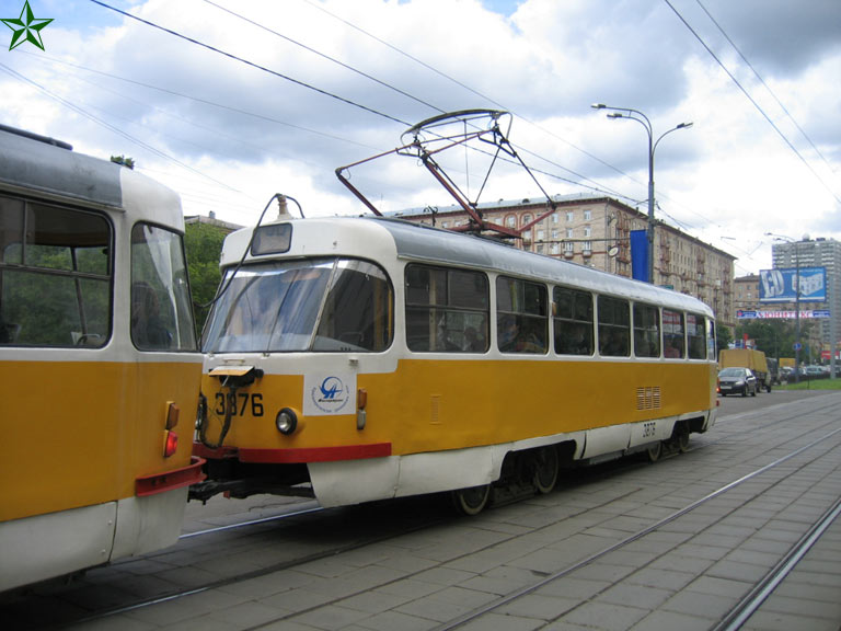 Москва, Tatra T3SU № 3876