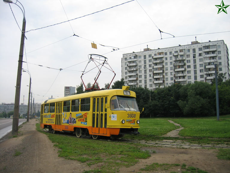Moszkva, Tatra T3SU — 3908