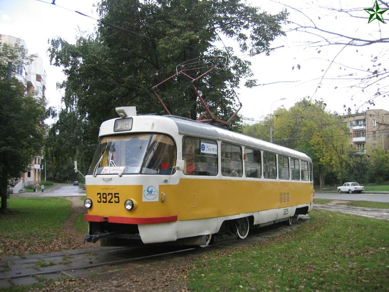 Москва, Tatra T3SU № 3925