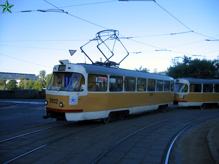 Moscow, Tatra T3SU № 3952