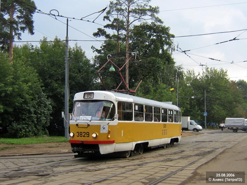 Moscow, Tatra T3SU № 3829