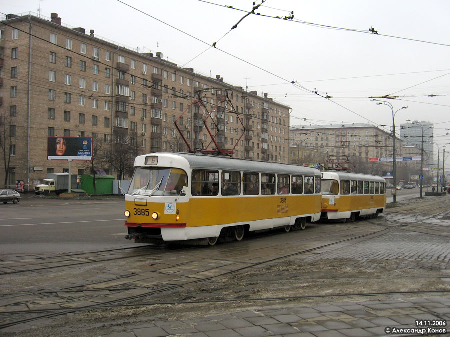 Москва, Tatra T3SU № 3885