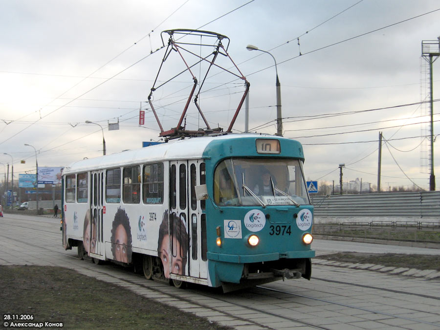 Moscow, Tatra T3SU № 3974