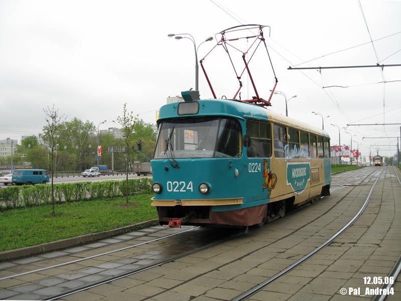 Moskva, Tatra T3SU № 0224