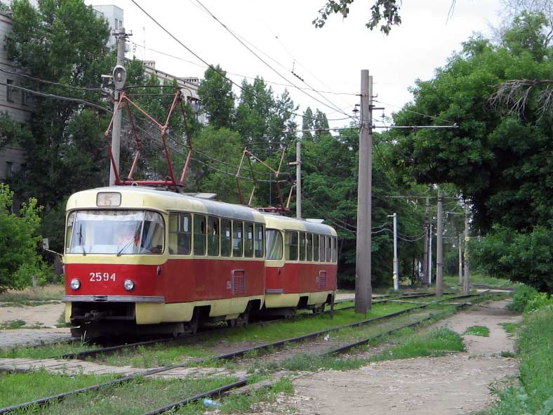 Волгоград, Tatra T3SU (двухдверная) № 2594; Волгоград, Tatra T3SU (двухдверная) № 2596