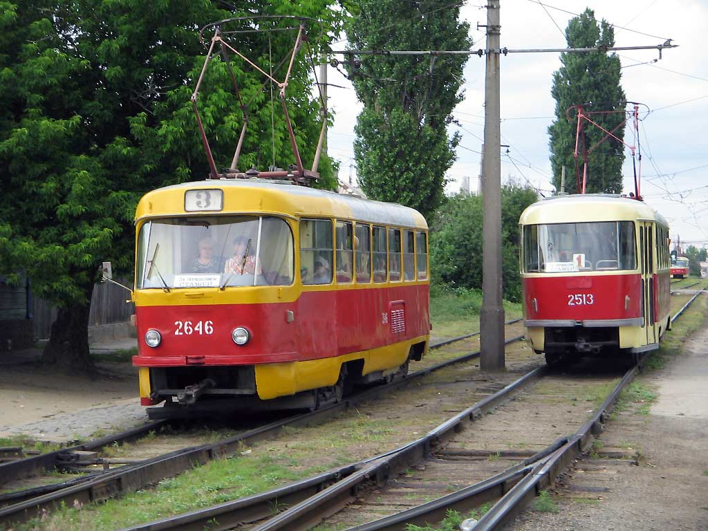 Волгоград, Tatra T3SU (двухдверная) № 2646; Волгоград, Tatra T3SU (двухдверная) № 2513