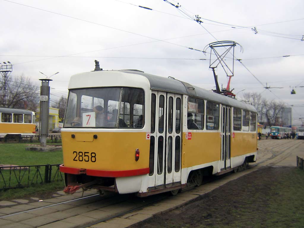 Moscow, Tatra T3SU № 2858