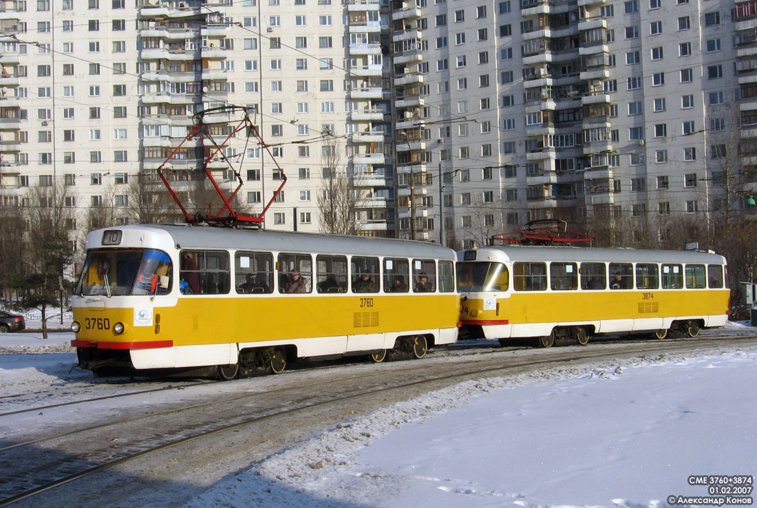 Москва, Tatra T3SU № 3760