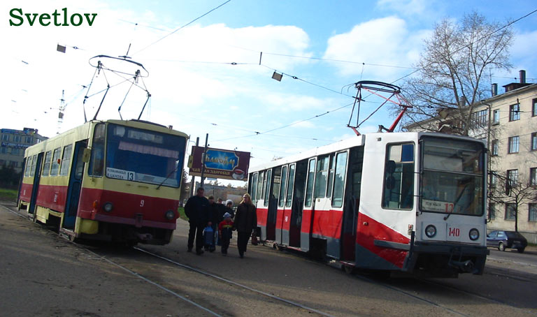 Цвер, Tatra T6B5SU № 9; Цвер, 71-608К № 140; Цвер — Тверской трамвай в начале 2000-х гг. (2002 — 2006 гг.)