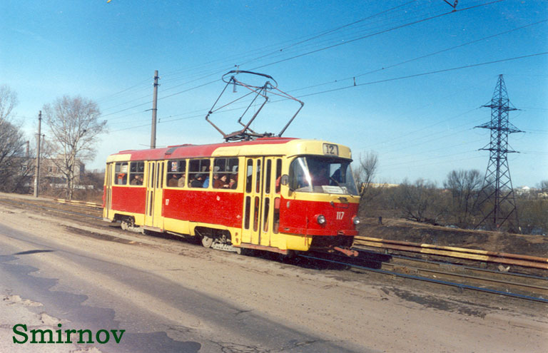 Tver, Tatra T3SU Nr 117; Tver — Streetcar lines: Central district; Tver — Tver tramway in the early 2000s (2002 — 2006)