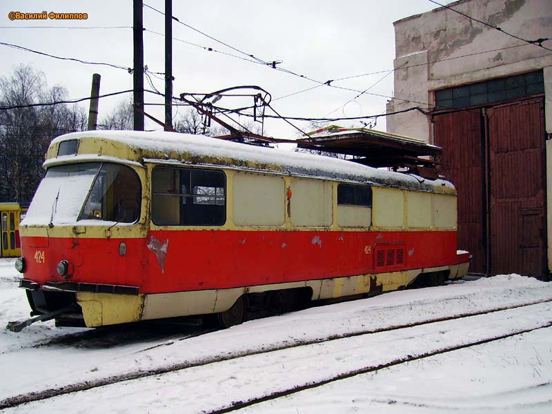 Tver, Tatra T3SU (2-door) č. 424; Tver — Service streetcars and special vehicles