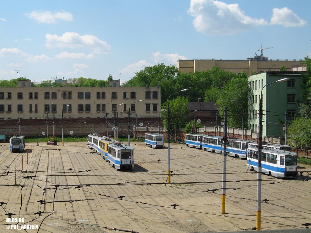 Moszkva — Tram depots: [5] Rusakova; Moszkva — Views from a height