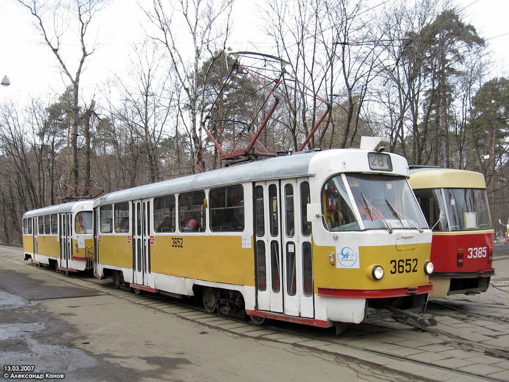 Москва, Tatra T3SU № 3652