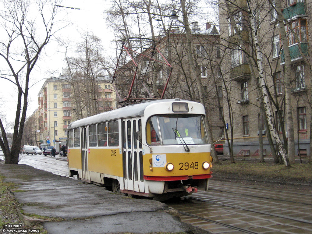 Moscow, Tatra T3SU № 2948