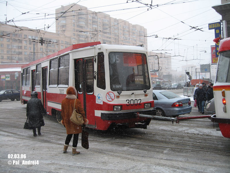 Moskwa, 71-134A (LM-99AE) Nr 3002; Moskwa — Transportation of LM-99A № 3002 from Bauman depot to TRZ on March 2, 2006