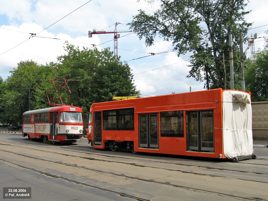 Москва, Tatra T3SU № 0022; Москва, 71-630 № 3100; Москва — Манёвры на ТРЗ с участием вагона 71-630 22 августа 2006