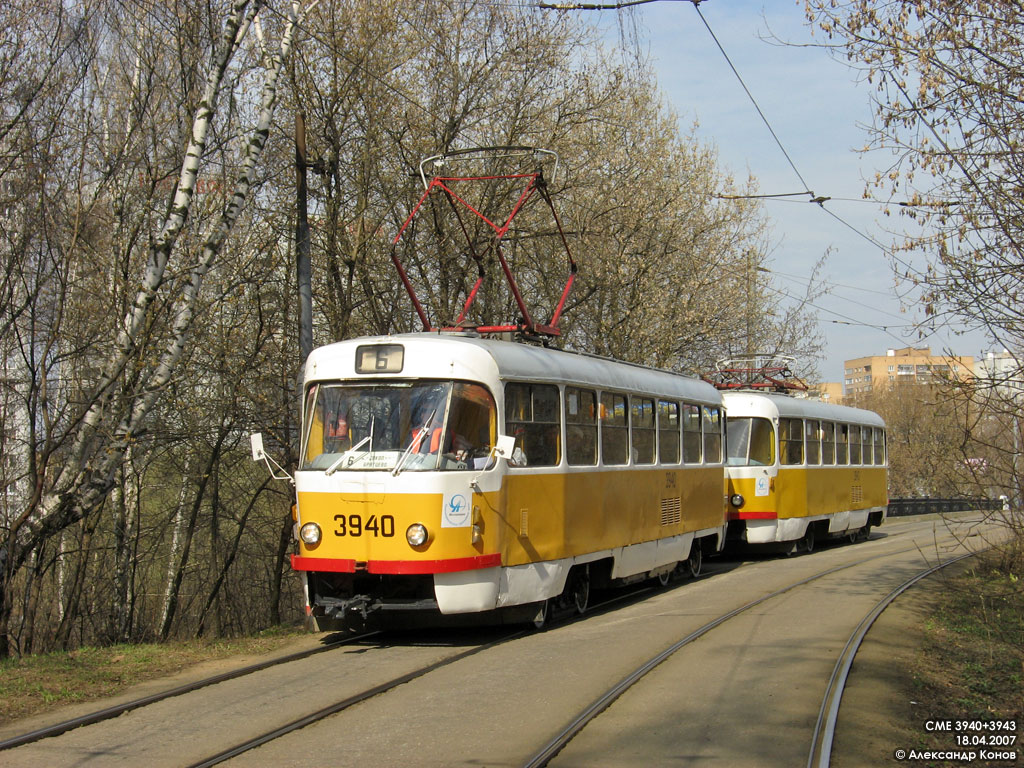 Москва, Tatra T3SU № 3940