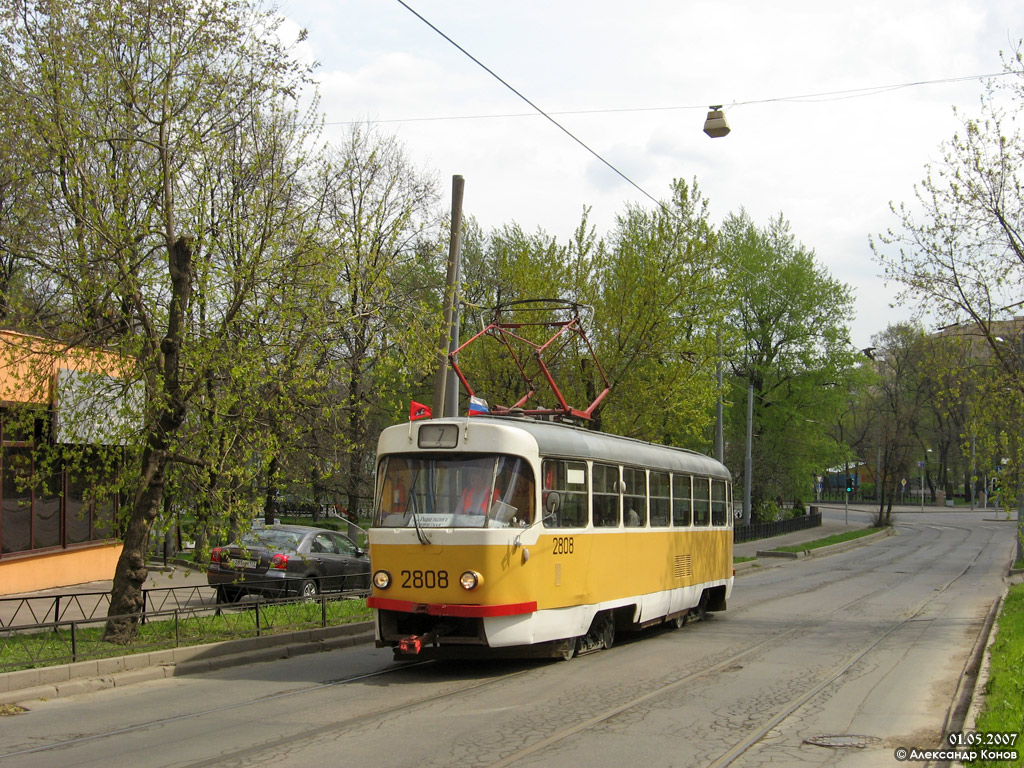 Москва, Tatra T3SU № 2808